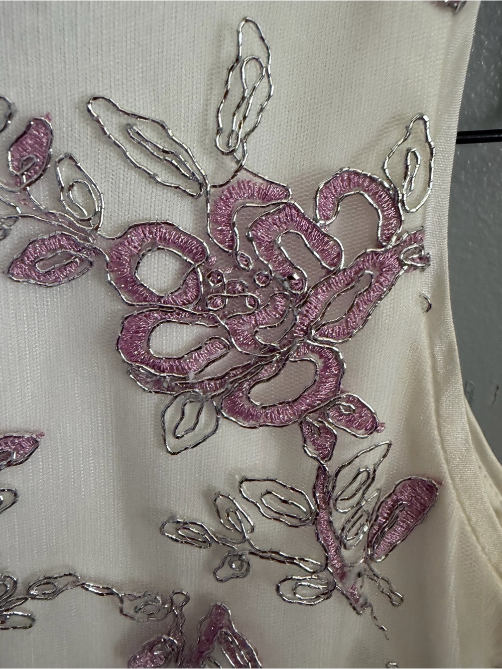 Speechless Mauve Tulle & Ivory Floral Girls' Dress - Picture 4 of 10